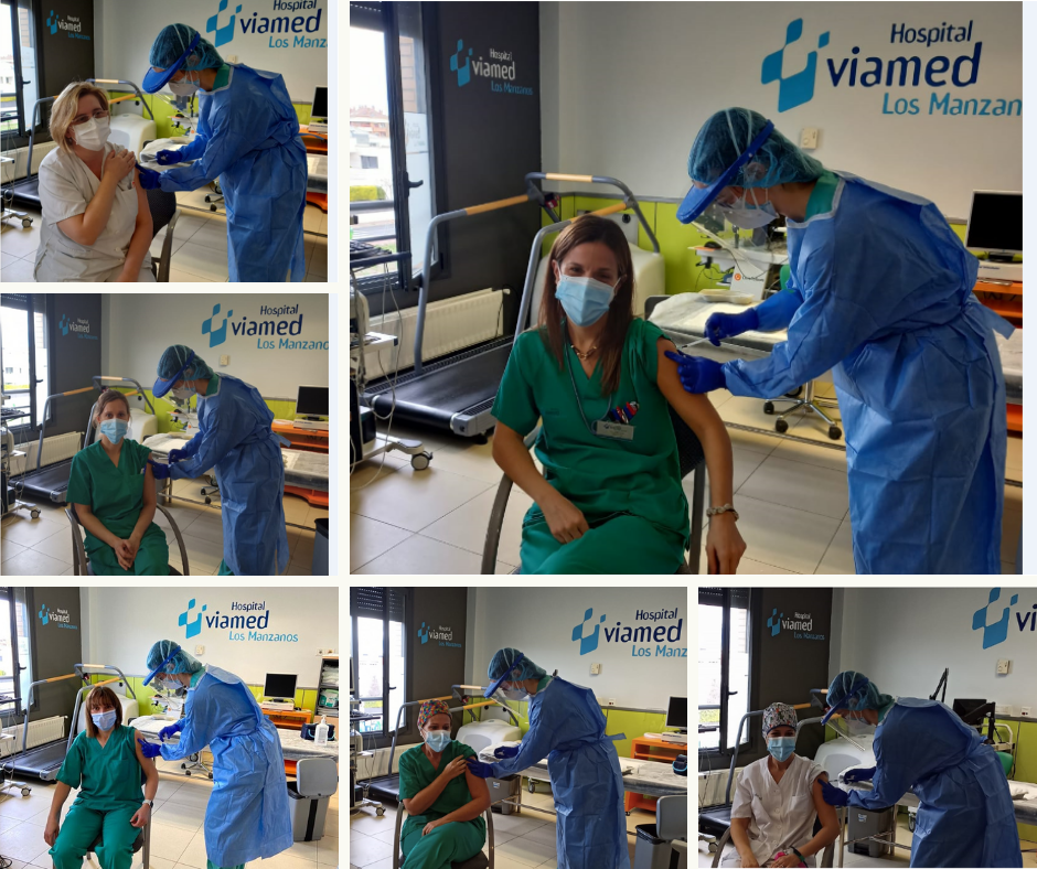 Comienza la vacunación de los profesionales en los hospitales Viamed en Aragón y Viamed Los Manzanos en La Rioja