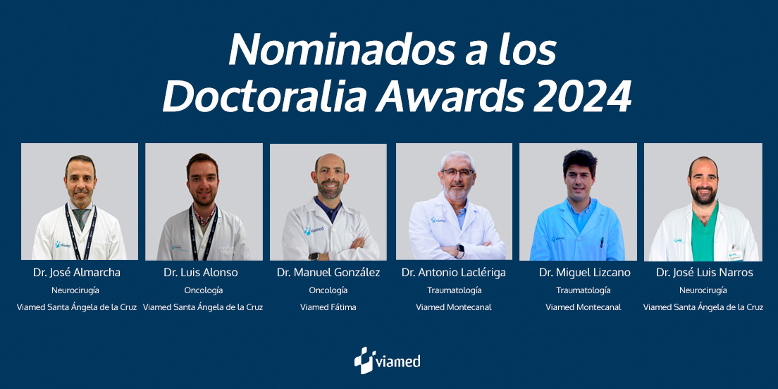 6 especialistas de Viamed nominados en los prestigiosos Doctoralia España Awards 2024