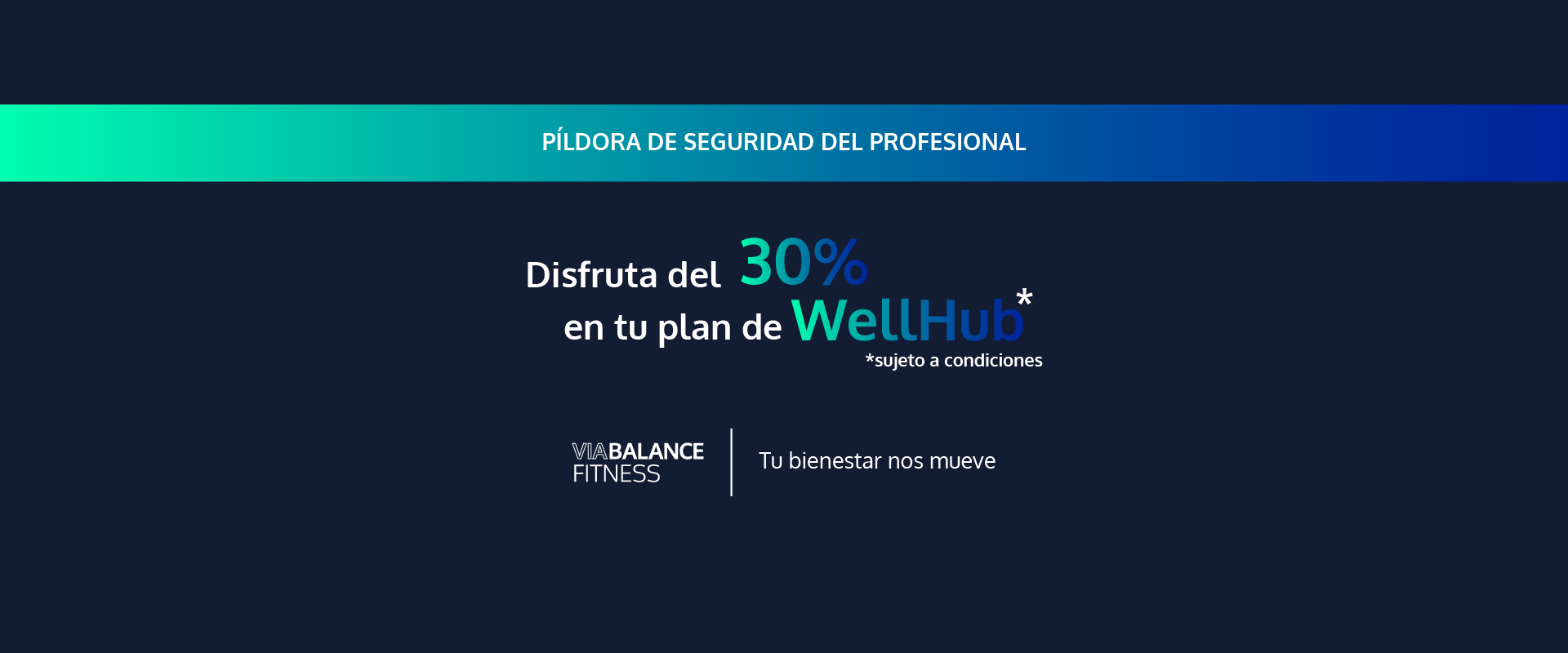 Viamed te ofrece un descuento del 30% en tu plan Wellhub