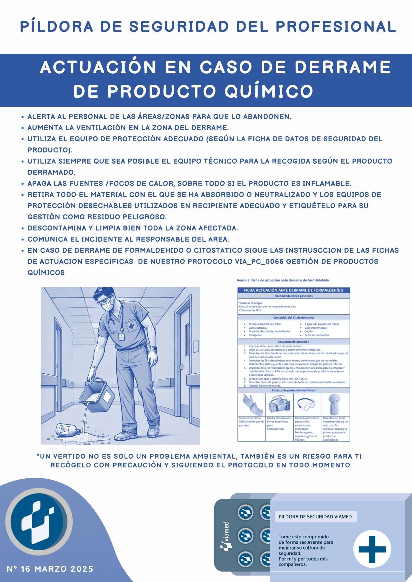 Actuación en caso de derrame de producto químico - Viamed - Espacio de ...