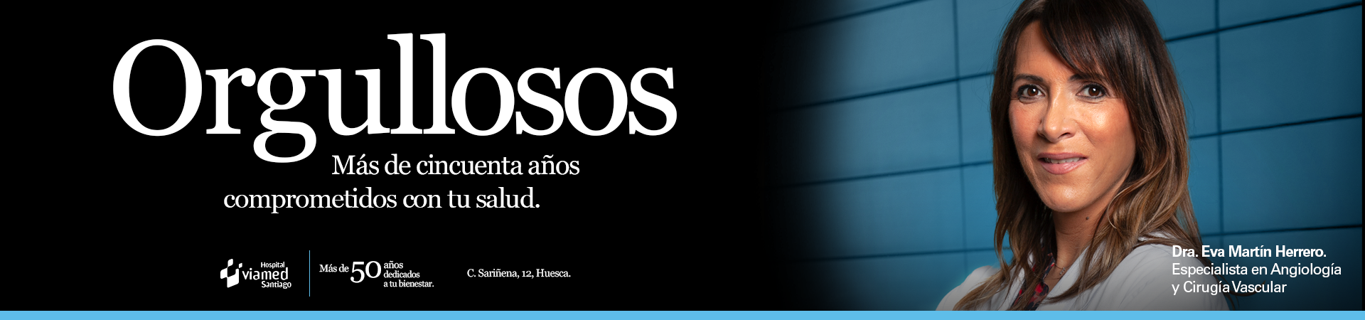 Viamed Santiago inicia una campaña que subraya la vinculación del hospital con los oscenses