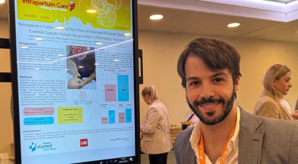 El Hospital Universitario Viamed Santa Elena destaca en el Congreso Europeo de Atención al Parto por su liderazgo en versión cefálica externa